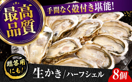 牡蠣 生食 広島牡蠣の老舗!安心・安全の新鮮牡蠣[生牡蠣]牡蠣 かき 殻付き 開殻 ハーフシェルオイスター 8個入 生食用 魚介類 海鮮 広島県産 江田島市/株式会社かなわ[XBP009]牡蠣生食殻付きかきカキ牡蠣