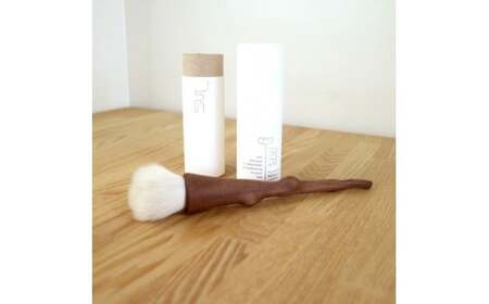 熊野化粧筆 SU/I パウダーブラシ[メイクブラシ 化粧筆 パウダーブラシ フェイスブラシ 仕上げ 立体感 透明感 熊野筆 伝統工芸 職人技 高級筆] 14-14