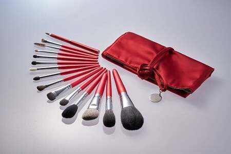 熊野化粧筆 SSゴージャスフルメイク[メイクブラシ 化粧筆 フェイスブラシ ファンデーション チーク パウダー ハイライト メイク コスメ 美容 スキンケア 立体感 透明感 ツヤ感 マット肌 ナチュラルメイク しっかり しわ シミ 毛穴 クマ 乾燥 ほうれい線 たるみ くすみ テカリ 崩れ 皮脂 乾燥肌 敏感肌 ニキビ 黒ずみ 色ムラ] 16-28