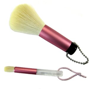 熊野化粧筆 洗顔ブラシ2本セット ピンク 特許取得・抗菌加工[洗顔ブラシ 洗顔料 泡 濃密泡 敏感肌 美肌 抗菌 特許 熊野筆 伝統工芸 職人技 高級 手作り セット] 22-22