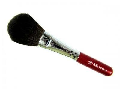 熊野化粧筆 チークブラシ[灰リス100%] MR-8[メイクブラシ 化粧筆 チークブラシ 灰リス 化粧 メイク コスメ 美容 立体感 透明感 ツヤ感 熊野筆 伝統工芸 職人技 高級筆] 22-23