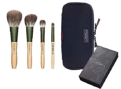 熊野化粧筆 FOシリーズ4点セット[メイクブラシ 化粧筆 フェイスブラシ チークブラシ アイシャドウブラシ 熊野筆 伝統工芸 職人技 高級筆 セット ギフト 贈り物] 26-46