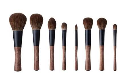 熊野化粧筆 連シリーズ8点セット[メイクブラシ 化粧筆 フェイスブラシ チークブラシ アイシャドウブラシ 熊野筆 伝統工芸 職人技 高級筆 セット ギフト 贈り物] 26-57