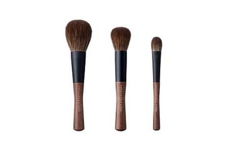 熊野化粧筆 連シリーズ3点セット[メイクブラシ 化粧筆 フェイスブラシ チークブラシ アイシャドウブラシ 熊野筆 伝統工芸 職人技 高級筆 セット ギフト 贈り物] 26-59