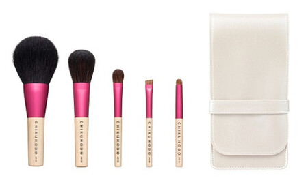 熊野化粧筆 Anneシリーズ5点セット[メイクブラシ 化粧筆 フェイスブラシ チークブラシ アイシャドウブラシ 熊野筆 伝統工芸 職人技 高級筆 セット ギフト 贈り物] 26-61