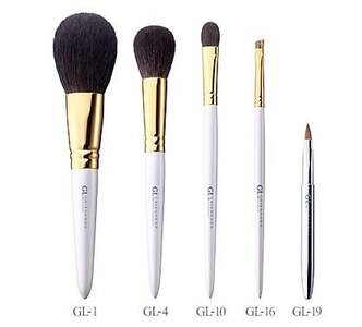 熊野化粧筆 GLシリーズ5点セットブラシ[メイクブラシ 化粧筆 フェイスブラシ チークブラシ アイシャドウブラシ 熊野筆 伝統工芸 職人技 高級筆 セット ギフト 贈り物] 26-67