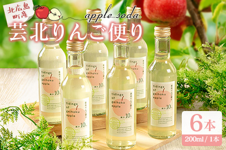 芸北りんご便り(りんごソーダ) 6本セット_HA095_004