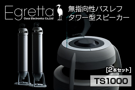 オオアサ電子　Egretta(エグレッタ)無指向性バスレフ・タワー型スピーカー TS1000 OE025_004-01