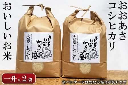 おおあさコシヒカリ(精米1升×2袋) WA012_001