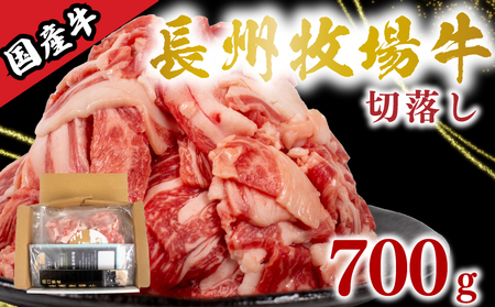 国産牛 切落とし 700g 牛肉 牛 うし 切り落とし 冷凍 小分け 便利 パック 赤身 赤身 脂身 夕食 昼食 惣菜 おかず カレー 牛丼 ビビンバ ハヤシライス 肉じゃが プルコギ カレー 製品 便利な牛肉 パック 長州牧場 下関 山口