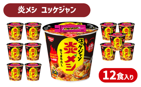 [日清炎メシユッケジャン]12食 日清食品 インスタント 即席 JC
