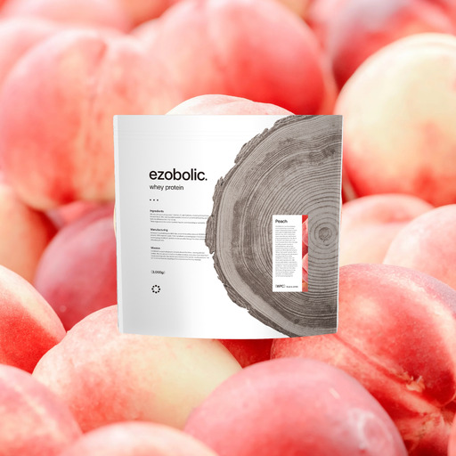 [定期便3回]ピーチ風味 EZOBOLIC プロテイン 1kg