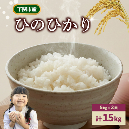 【定期便 3ヶ月】令和7年産 米 ひのひかり 5kg 下関 山口 LO001-A