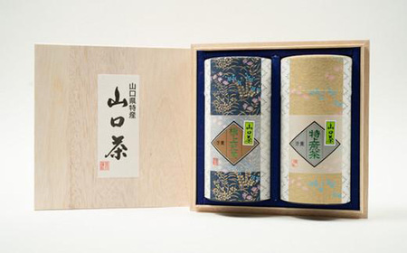 極上・特上煎茶 ふるさとの味「山口茶」150g×2種、2缶 AA08-FN