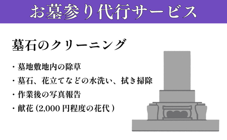 お墓のお掃除サービス(1坪まで) AK01-FN