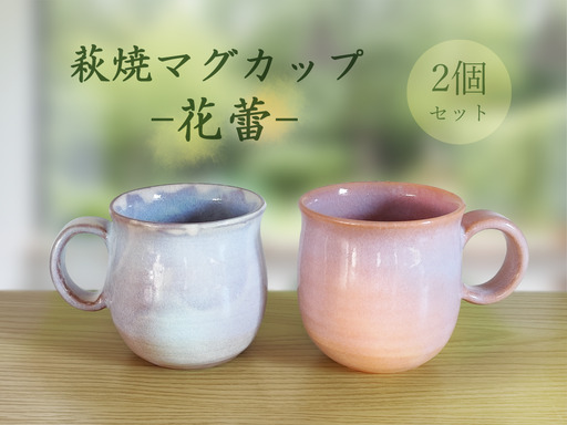 萩焼マグカップセット-花蕾-