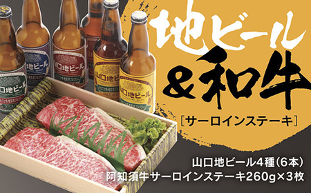 山口地ビールと阿知須牛サーロインステーキセット