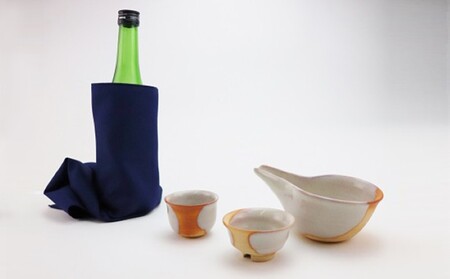 [萩焼]緋色冷酒器(木箱入)|HG000175
