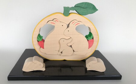 萩・十二支の夏みかん 専用飾り台付(うさぎ)|HG000176