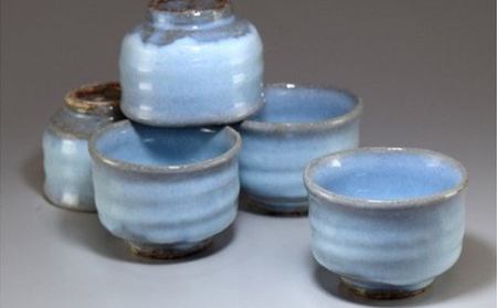 萩焼 蒼の番碗 5客揃|HG000344