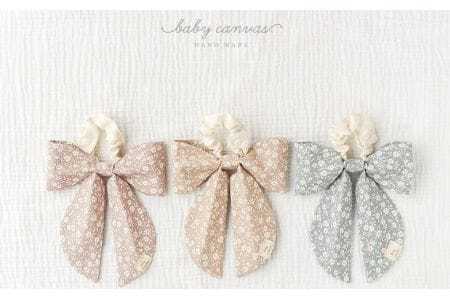 リボン型パリパリおもちゃ ジェマフラワー くすみピンク / ベビー 赤ちゃん 用品 グッズ 音 山口県 No.132-01