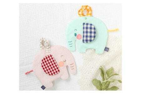 ゾウさんのパリパリおもちゃ グリーン / ベビー 赤ちゃん 用品 グッズ 音 山口県 No.137-02