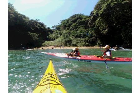 (1504)シーカヤック半日体験と温泉のセット(ペアチケット)