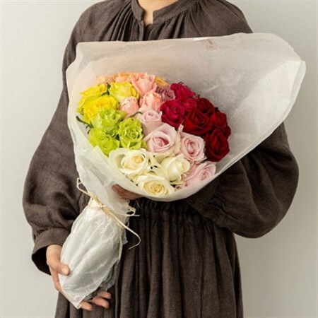 ホシファームのフレッシュブーケ　カラフル30本_花・観葉植物  花 _【配送不可地域：離島・北海道・沖縄県】【1433400】