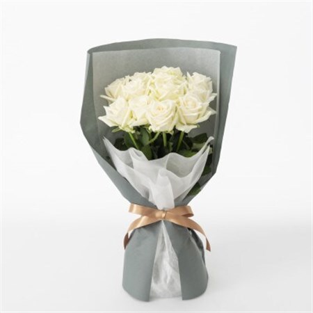 ホシファーム　届いた姿でそのまま飾れるスタンディング薔薇ブーケ　ピュア12本_花・観葉植物  花 _【配送不可地域：離島】【1465219】