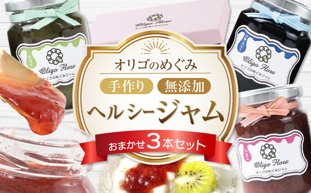 数量限定 オリゴのめぐみ手作り無添加ヘルシージャム(おまかせ3本セット・110g×3本)