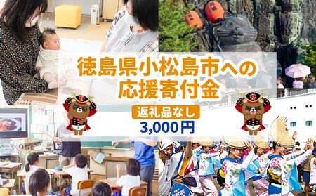 [返礼品なし]3000円 徳島県小松島市への寄付 応援寄付金