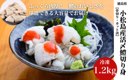 [数量限定] ハモの切り身 1.2kg 骨切り カット済 国産 魚介類 海鮮 鱧 小松島産 ( 鱧 鱧 鱧 鱧 鱧 )