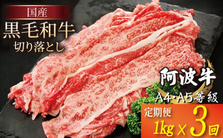 牛肉 赤身 切り落とし 1kg 定期便 3回