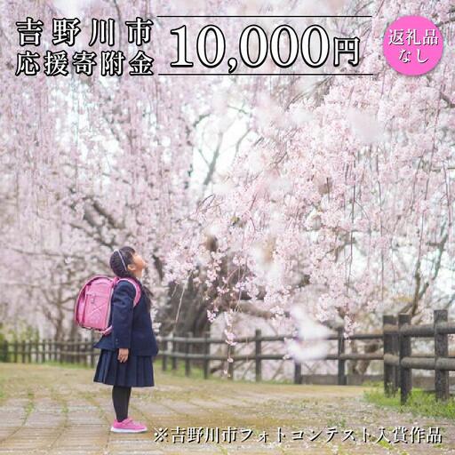 【 返礼品なし 10,000円  】 徳島県 吉野川市 への 寄附 応援寄附金