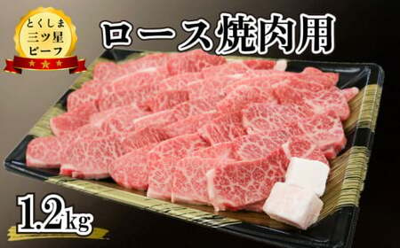 牛肉 ロース 焼肉 1.2kg 黒毛和牛 国産 プレゼント 極上 贈答 冷凍 小分け 三ツ星 ビーフ 徳島県 阿波市