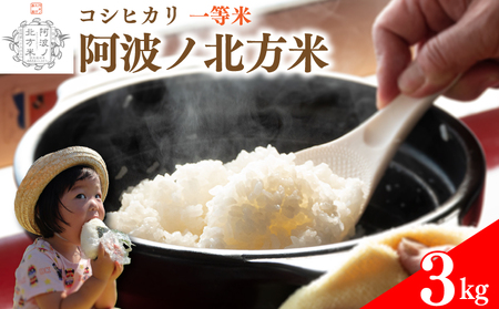 コシヒカリ 3kg 令和6年度 阿波ノ北方米 1等 米 こめ ご飯 ごはん おにぎり 白米 精米 新米 卵かけご飯 食品 備蓄 備蓄米 保存 防災 ギフト 贈答 プレゼント お取り寄せ グルメ 送料無料 徳島県 阿波市 阿波ノ北方農園