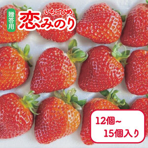 いちご 恋みのり 12?15個 いちごひめ 大粒 贈答用 果物 フルーツ 苺 ストロベリー ケーキ アイス タルト ジュース ゼリー ジェラート シャーベット ジャム スムージー 洋菓子 和菓子 フルーツサンド 大福 いちご大福 プレゼント ギフト 贈答 お取り寄せ グルメ 送料無料 徳島県 阿波市