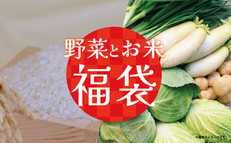 お米 野菜 福袋 米 もち米 3合 冬野菜 4〜6品目 白菜 野菜 じゃがいも 野菜 さつみも 野菜