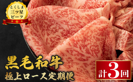 黒毛和牛 牛肉 定期便 極上ロース 和牛 とくしま三つ星ビーフ 阿波牛 ぎゅうにく 牛 肉