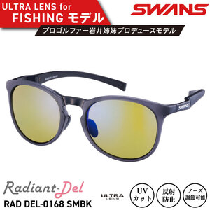 サングラス SWANS スポーツモデル スワンズRAD DEL-0168 ヘンコウ マルチ SMBK