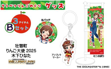壮瞥町りんご大使2025「木下ひなた」りんごめぐりグッズ３アイテムBセット SBTAL003