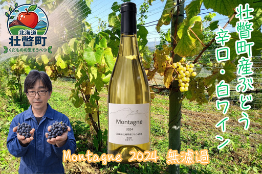 昭和新山ワイン Montagne 2024 無濾過(モンターニュ) 白ワイン 辛口 750ml 1本