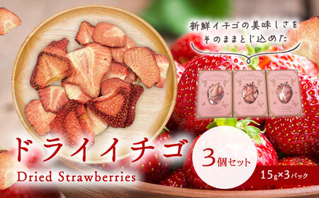 ドライ苺3個セット[30日以内に出荷予定(土日祝除く)]有限会社 ミカモフレテック ドライ 苺 イチゴ 送料無料 徳島県 美馬市