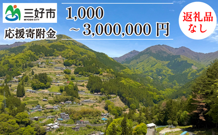 [ 返礼品なし 1,000円 ] 徳島県 三好市 への 寄附 応援寄附金