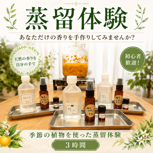 蒸留水 芳香蒸留水 ハーブミスト 精油 体験 [ 蒸留体験 ]