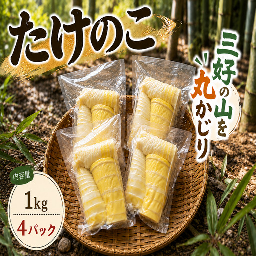 たけのこ 約 1kg 水煮 250g ~ 300g × 4パック [ たけのこ ]
