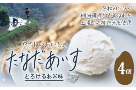 たなだあいす 4個 かみかつ棚田未来づくり協議会 [30日以内に出荷予定(土日祝除く)] 徳島県 上勝町 ふるさと納税 アイス あいす アイス ご当地アイス アイス