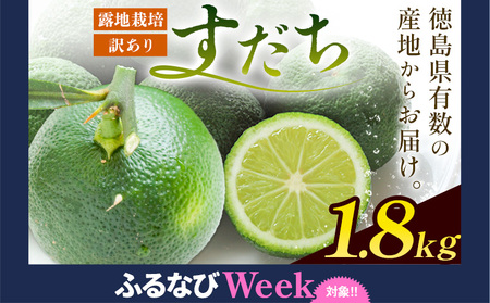 [ふるなびWEEK対象]すだち 訳あり約1.8kg 一般財団法人さなごうち[9月上旬-9月下旬頃出荷]FN-Limited