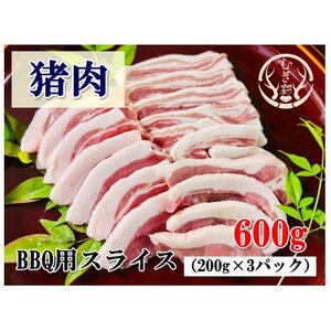 むぎ彩ジビエ 猪肉スライスBBQ用 600g 小分け ジビエ 徳島県牟岐町[配送不可地域:離島]