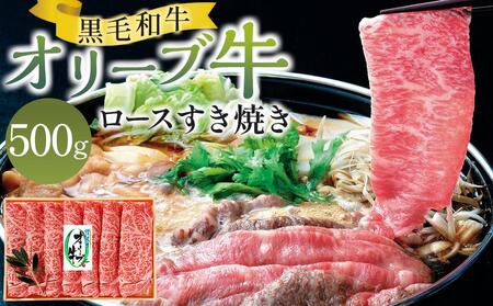 牛肉 肉 オリーブ牛 鍋 オリーブ牛ロースすき焼き 500g[T190-004]